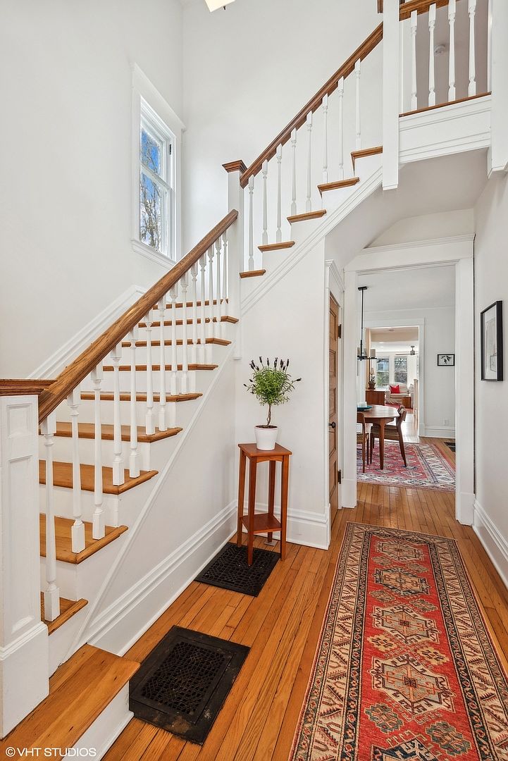Entry and staircase, Evanston remodel